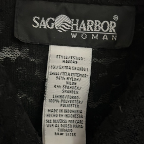 Black lace button front blouse - Picture 4 of 4